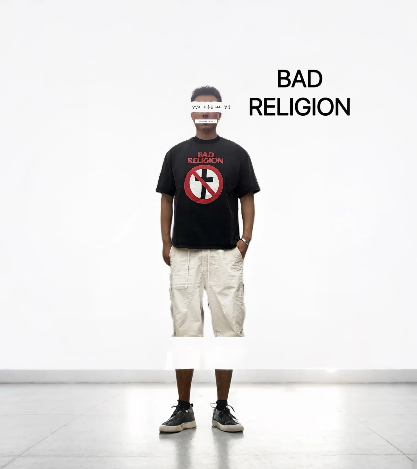 ♻️Style number: 890 P130 washed T vintage SAINT MICHACL—BAD RELIGION’s punk rock band can show a punk and rebellious fashion style. Short wide style washed and distressed High density 280g pure cotton Comfortable punk short wide style silhouette Size: (S-M-L-XL) Color: Washed black